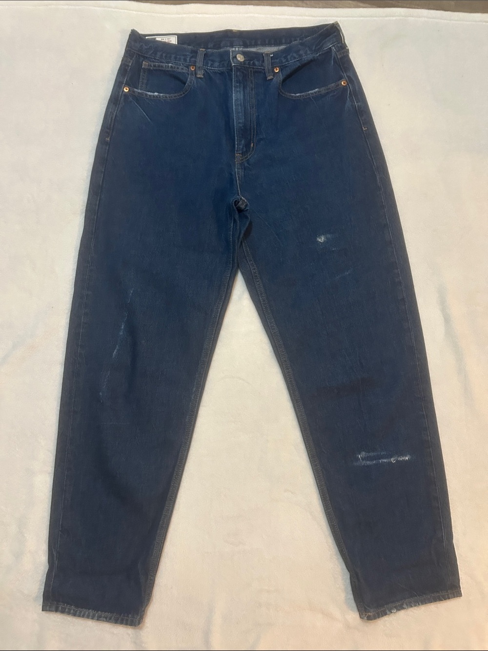 GAP Women’s Jeans Barrel Jean High Rise Dark Wash 100% Cotton - Size 10 Tall